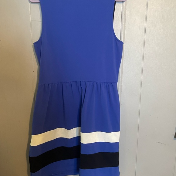 Cynthia Rowley Size Medium Womens Dress sleeveless Blue White Black Excellent - Picture 6 of 7